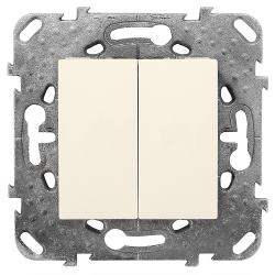 Выкл 2кл СП Unica (крем) MGU5.211.25ZD SchE №00674