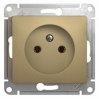 Розетка 1м СП "Glossa" б/з (титан) GSL000441 SchE №03222