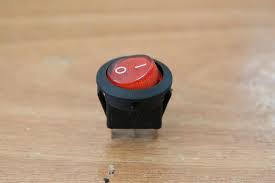 Микро-выкл кругл (красн/синий) 6А 250V c подсв 3pin I-O Rexant №00672