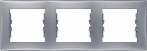 Рамка 3м "Sedna" гориз (алюм) SDN5800560 SchE №02391