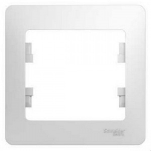 Рамка 1м "Glossa" (бел) GSL000101 SchE №04992