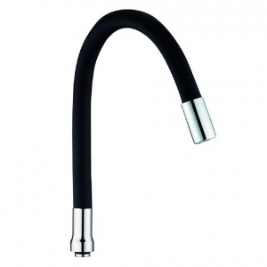 Излив гибкий д/смесителя силикон черный №03889