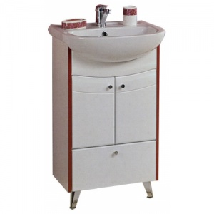 Тумба н/пол под раков 50см бел/бордо "Роко 50" Акватон (Россия) №07718