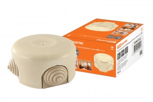 Коробка распр ОП (d78,Н-45мм) фарфор сосна IP44 "ЭКО" TDM №04737