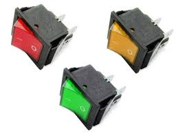 Микро-выкл 1кл (синий) 15А 250V с подсв 4pin I-O Rexant №03598