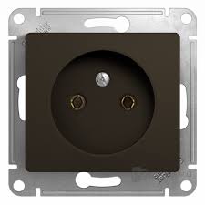 Розетка 1м СП "Glossa" б/з (шоколад) GSL000841 SchE №06558