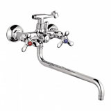 Смеситель Ledeme д/в крест (излив"L" 30см) L2612 №10364