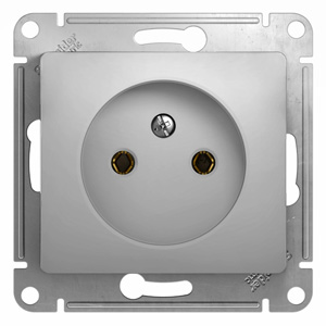 Розетка 1м СП "Glossa" б/з (алюм) GSL000341 SchE №00174