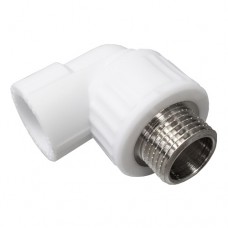 Угольник белый PPRC комбинир.НР 20*1/2 (Pro Aqua) №00992