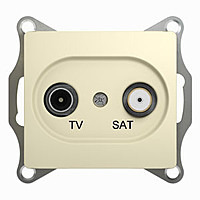 Розетка 1м СП TVокон+SAT 1dB (крем) SDN3401647 SchE №02037