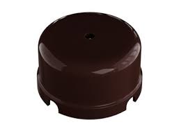 Коробка распр ОП (d78,Н-43мм) пластик коричн IP20 "Усадьба" МезонинЪ №03561