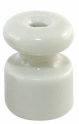 Изолятор д/ретро провода фарфор (белый) TDM №05228