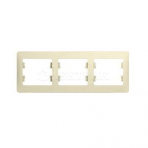 Рамка 3 м "Glossa" гориз (крем) GSL000203 SchE №02905