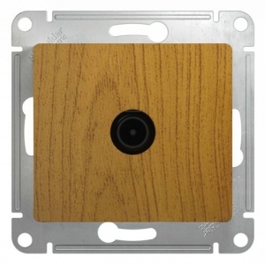 Розетка TV окон СП "Glossa" (дер.дуб) (1dB) GSL000591 SchE №01443