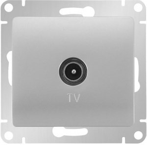 Розетка TV окон СП "Glossa" (алюм) (1dB) GSL000391 SchE №03319