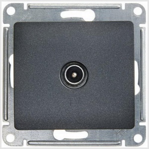 Розетка TV окон СП "Glossa" (антрацит) (1dB) GSL000791 SchE №02426