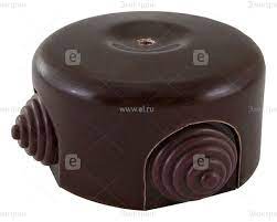 Коробка распр ОП (d78,Н-45мм) фарфор коричн IP44 "ЭКО" TDM №01068