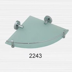 Полка стекло угловая с ограничителем "LONG" 2243 №00228