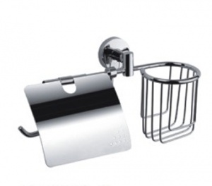 Бумагодержатель+освежитель чёрный 2230-1ВР LONG №07664