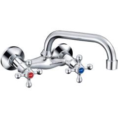 Смеситель Frap н/стен с мах Крест S-излив (сверху) 20см F4708 №02650