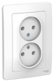 Розетка 2м СП б/з (бел) 16А IP20 Blanca SchE №06707
