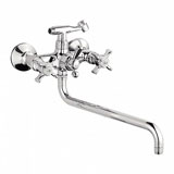 Смеситель Ledeme д/в крест (излив"L" 30см) шар пер L2611-2 №10366