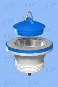 Выпуск АНИ 1 1/2" с нерж/сетк и пробкой М105 №03356