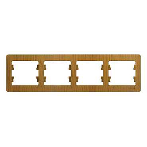 Рамка 4 м "Glossa" гориз (дер.дуб) GSL000504 SchE №04294