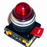 Лампа сигнальная AL-22 230V красная d22мм №05308