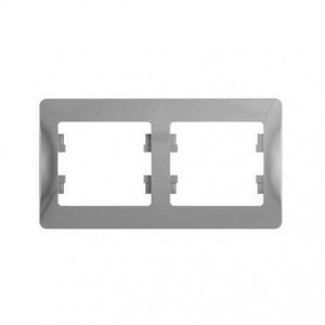 Рамка 2 м "Glossa" гориз (алюм) GSL000302 SchE №05469