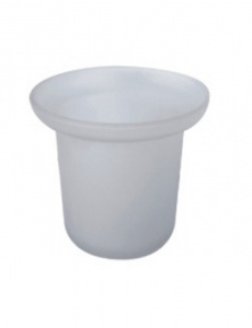 Стакан стекло круглый матовый для туал/ерша F753 Frap №00641