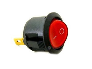 Микро-выкл кругл мини (зел) 3А 250V c подсв 3pin I-O Rexant №03600