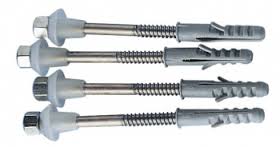 Крепление унитаза к полу d6мм ХРОМ (к-т 4шт) №02380