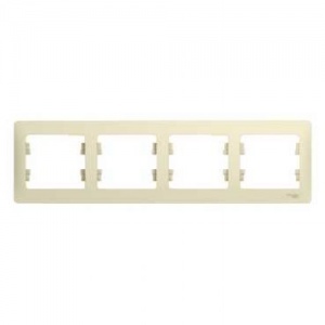 Рамка 4 м "Glossa" гориз (крем) GSL000204 SchE №04919