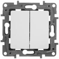 Перекл 2кл (на 2м)  СП "Etika" (бел) 10А IP20 Legrand №02827