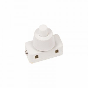 Выкл-кнопка с фиксат белая 2А 250V (2с) ON-OFF для настол/лампы Rexant №01373