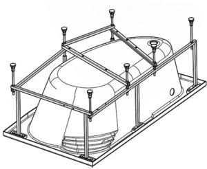 Комплект крепления д/ванны Эдера 1700*1000 (рама+сифон+крепеж) Santek №08179