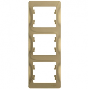 Рамка 3 м "Glossa" вертик (титан) GSL000407 SchE №01084