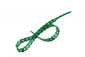 Хомут-стяжка мягк отрывной 10*300мм зелёный IMT38072 SchE №03380