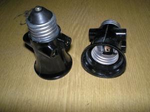 Патрон Е-27 карболит с перех п/розетку * №02678