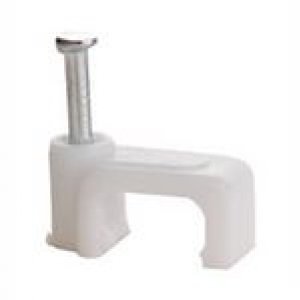 Скоба пласт. №6 прямоуг с гвозд №01015