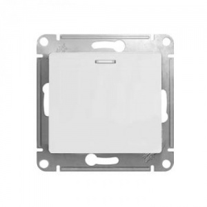 Выкл 1 кл СП "Glossa" с инд (бел) GSL000113 SchE №05960