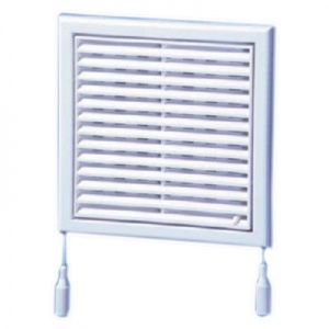 Решётка вент разб с сеткой, регулир шнуром жалюзи МВ100Рс * №06738