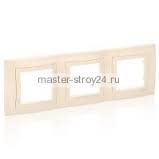 Рамка 3 м Unica (крем) гориз MGU2.006.25 SchE №00778