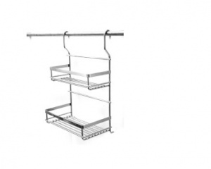 Полка д/специй 2-эт малая/большая плоский борт (длина 32) 302-010 №00237