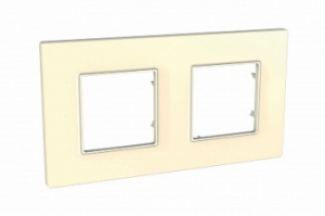 Рамка 2 м Unica Quadro (крем) гориз MGU2.702.25 SchE №00180