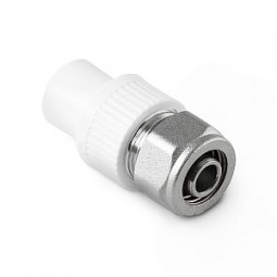 Муфта белая PPRC перех PEX металлопл 20*16 (Pro Aqua) №11267