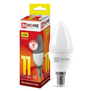 Лампа св/диод Е14 11W 3000К свеча мат IN HOME №04683
