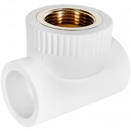 Тройник белый PPRC комбинир ВР 32*1 (Pro Aqua) №11317