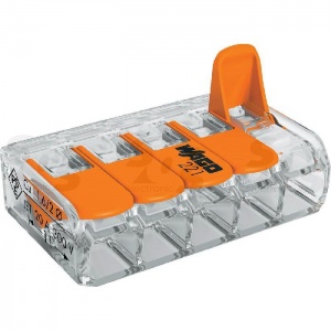 Соедин д/пров WAGO 5х(0,2-4,0) 221-415 №03883